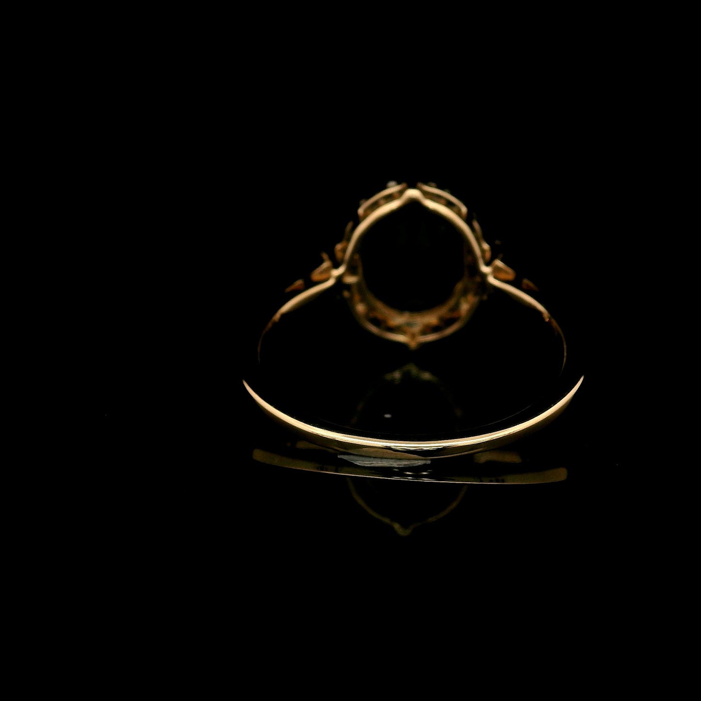 2.30 Ct Oval Mixed Cut Lab Grown Sapphire 14K Gold Ring