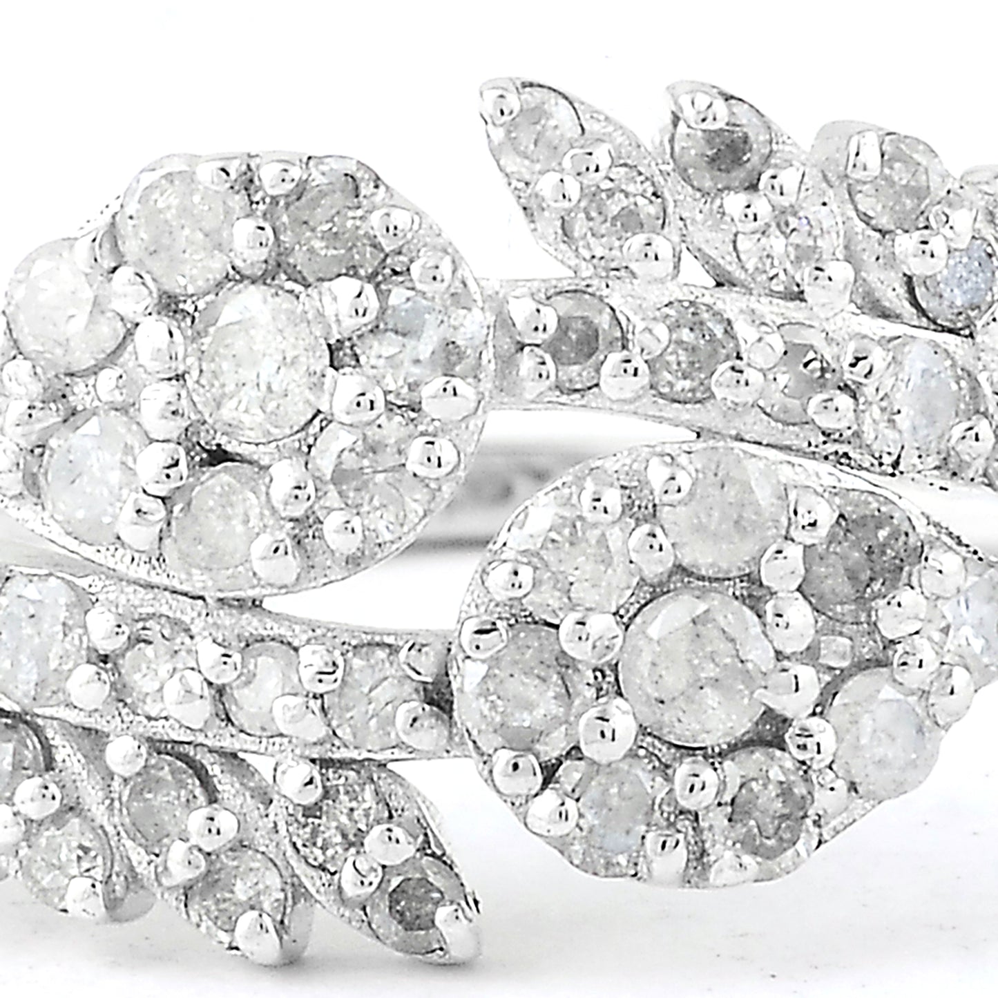 0.67 Ct Round Diamond 925 Sterling Silver Ring