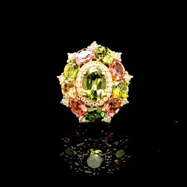 2.46 Ct Oval Tourmaline 14K Gold Ring