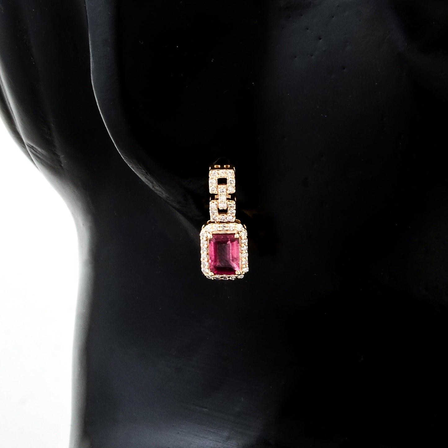 1.24 Ct Natural Tourmaline 14K Gold Earrings
