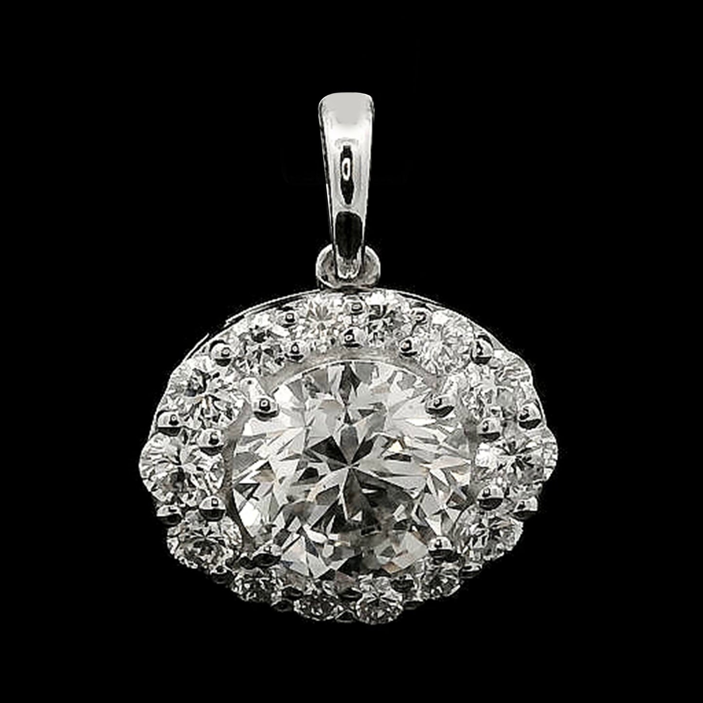 2.22 Carats Lab Grown Diamond 14K Gold Pendant
