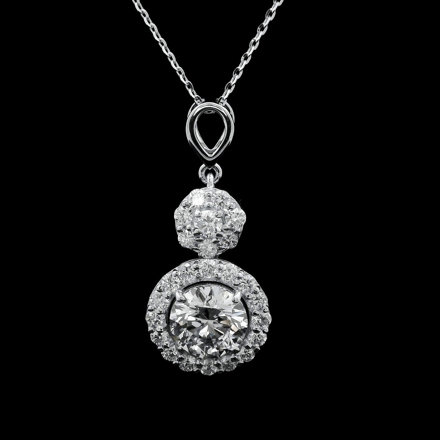 2.19 Carats Lab Grown Diamond 14K Gold Pendant