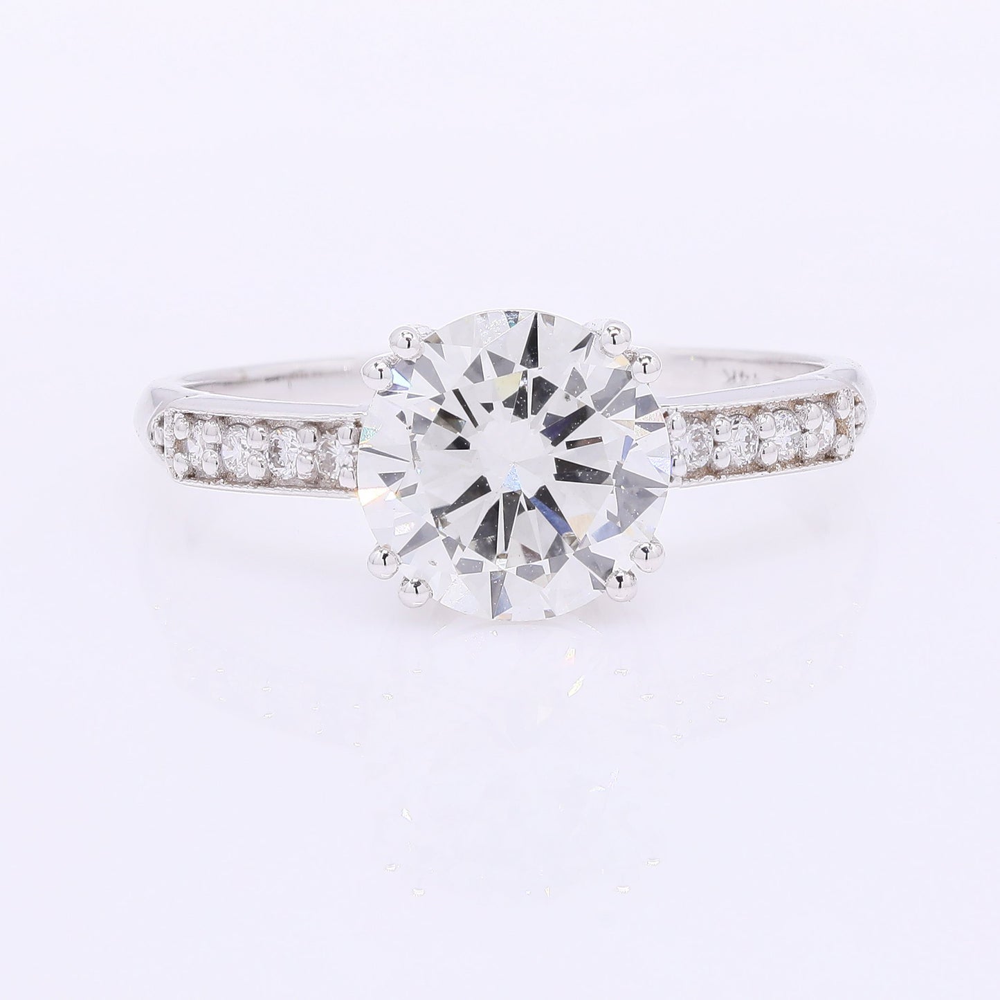 2.13 Carats Lab Grown Diamond 14K Gold Ring