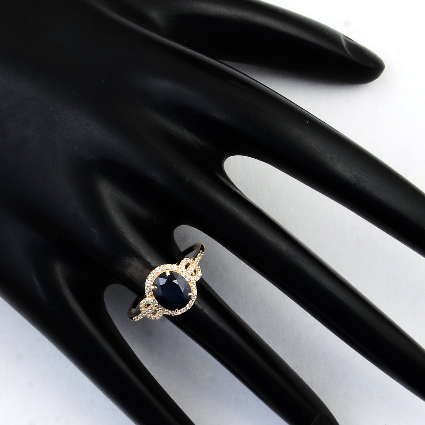 2.02 Ct Oval Mixed Cut Natural Corunum Sapphire 14K Gold Ring