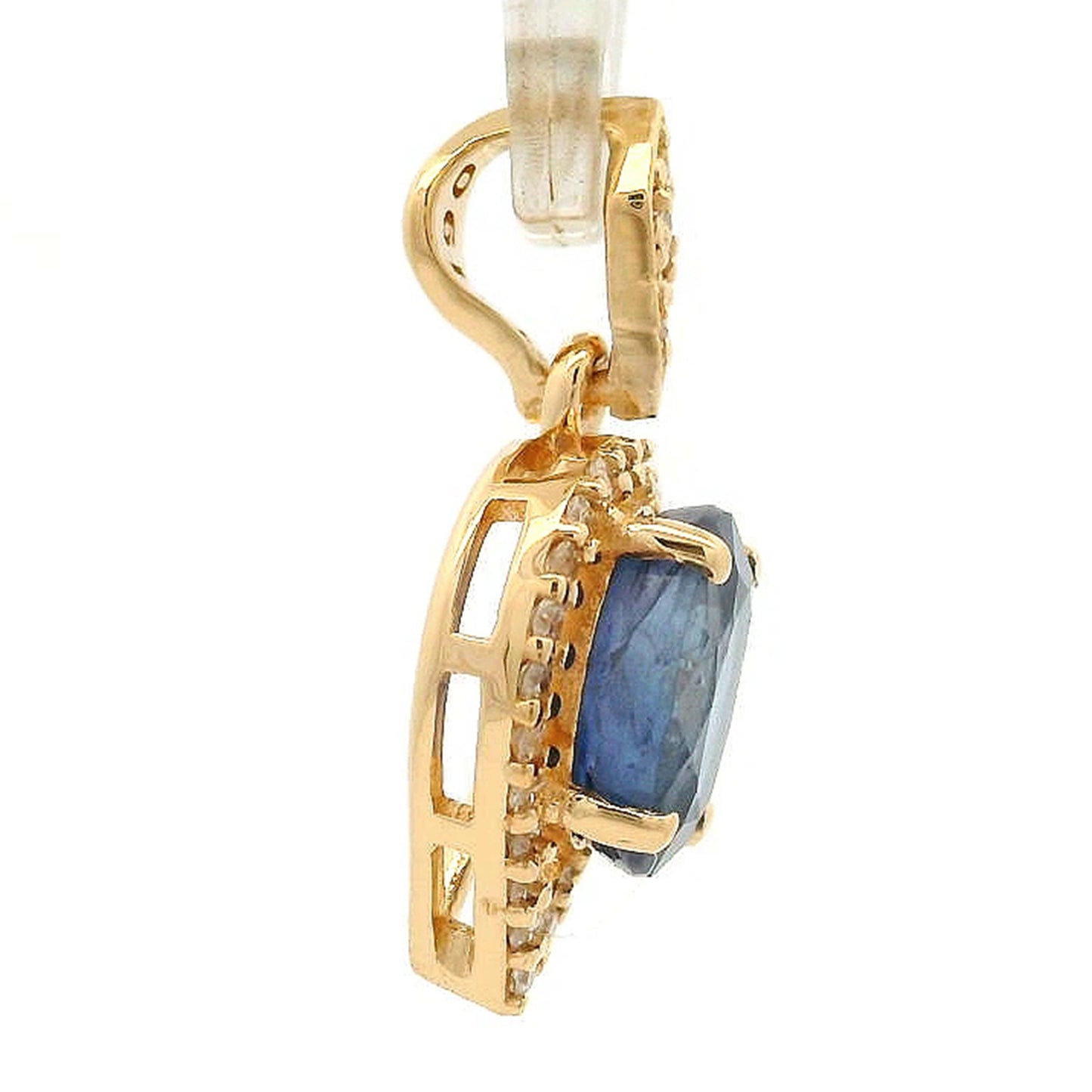 1.21 Ct Oval Sapphire 14K Gold Pendant