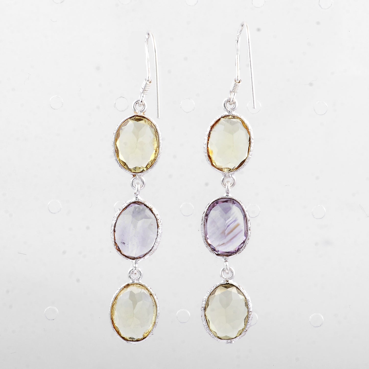 10.40 Ct Amethyst 925 Sterling Silver Earrings