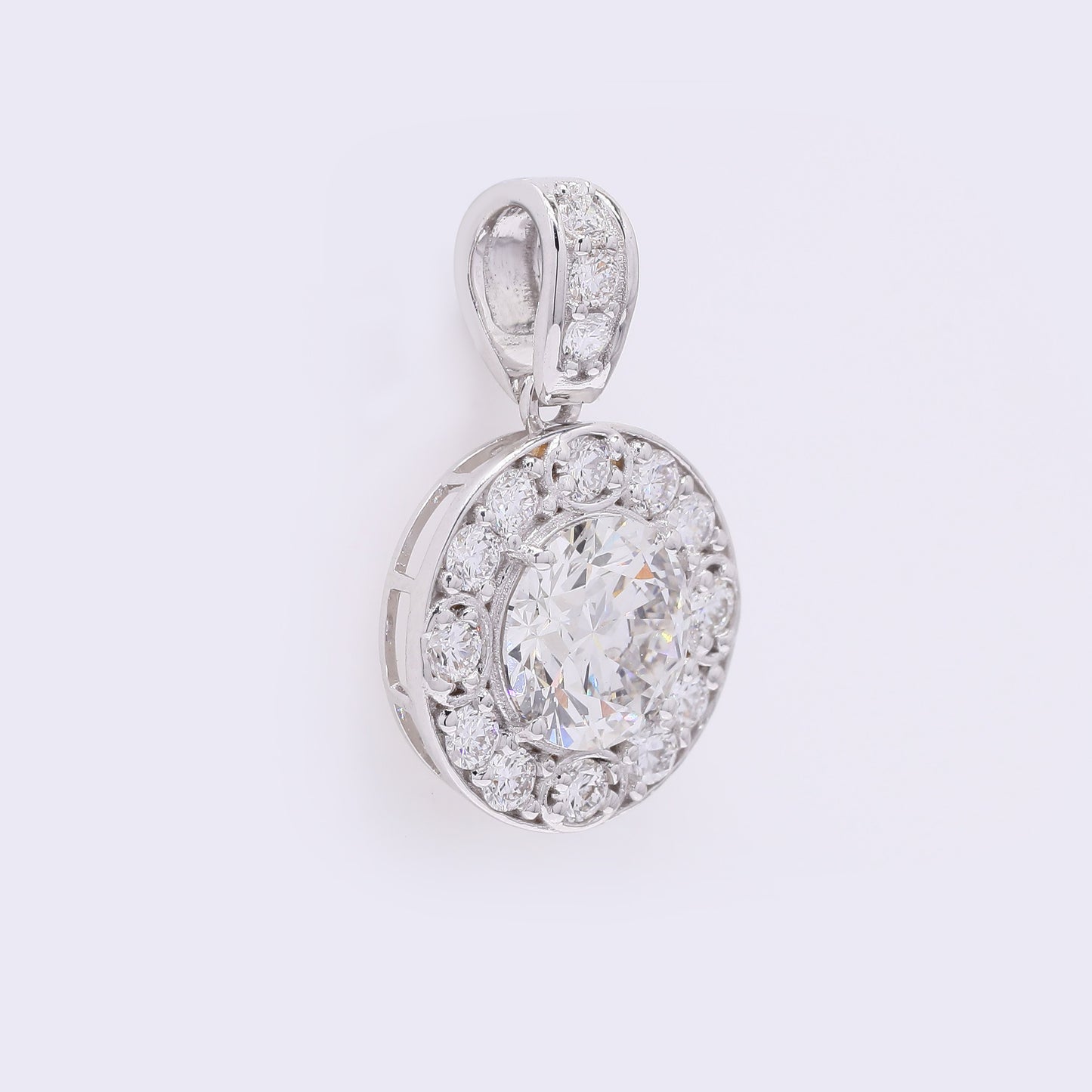 2.01 Carats Lab Grown Diamond 14K Gold Pendant