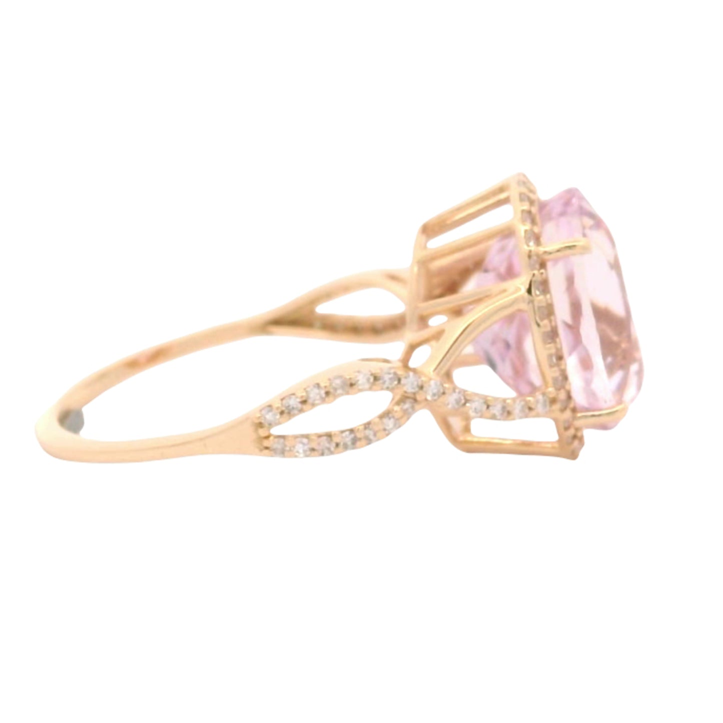 5.36 Ct Oval Kunzite 14K Gold Ring