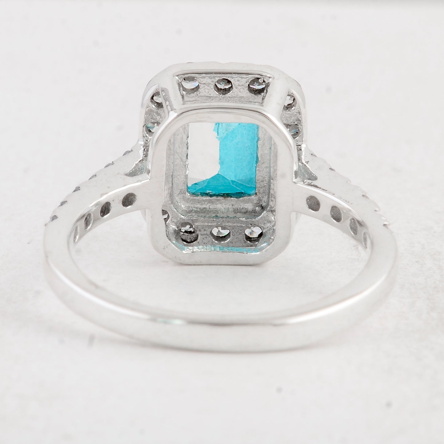3.82 Ct Octagon Pariba Topaz 925 Sterling Silver Ring