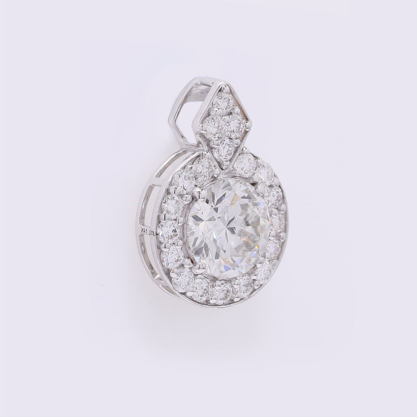 2.04 Carats Lab Grown Diamond 14K Gold Pendant