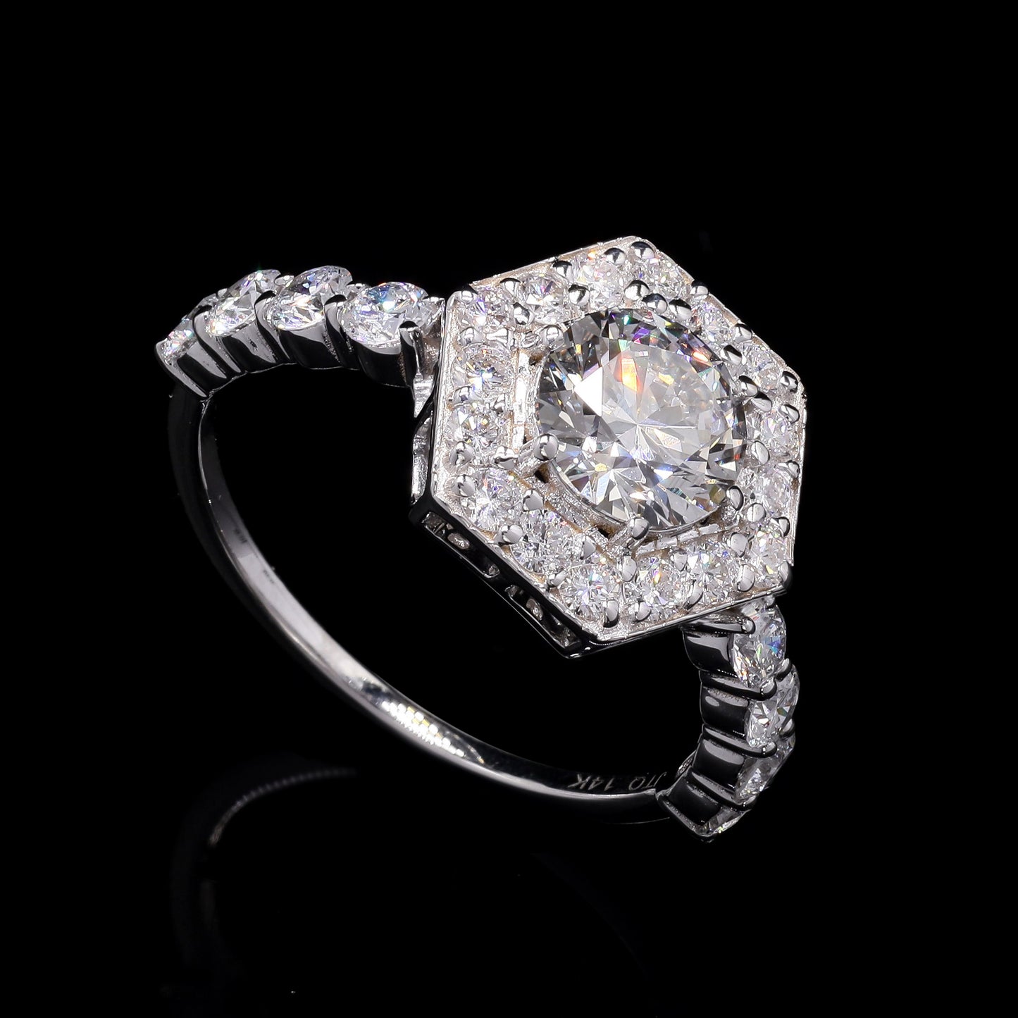 2.11 Carats Lab Grown Diamond 14K Gold Ring
