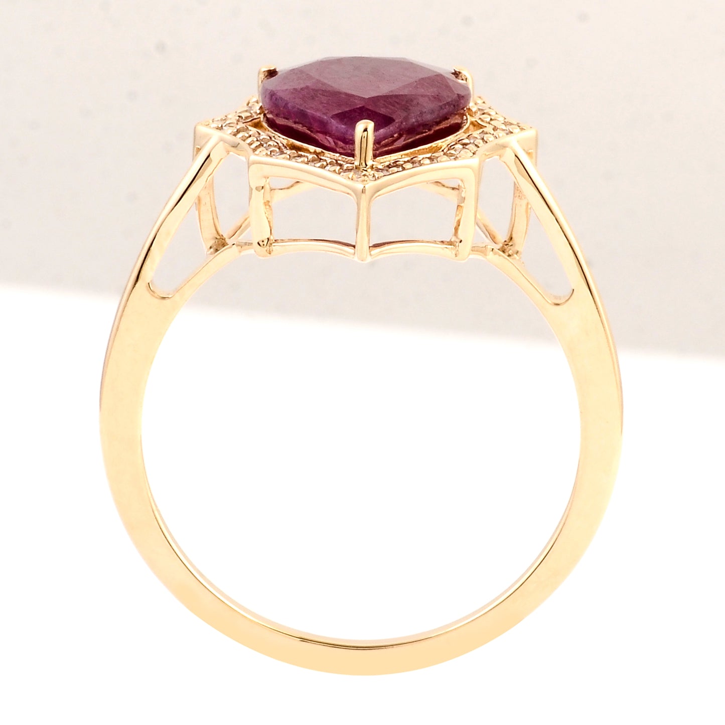 3.10 Ct Natural Codundum Ruby 14K Gold Ring
