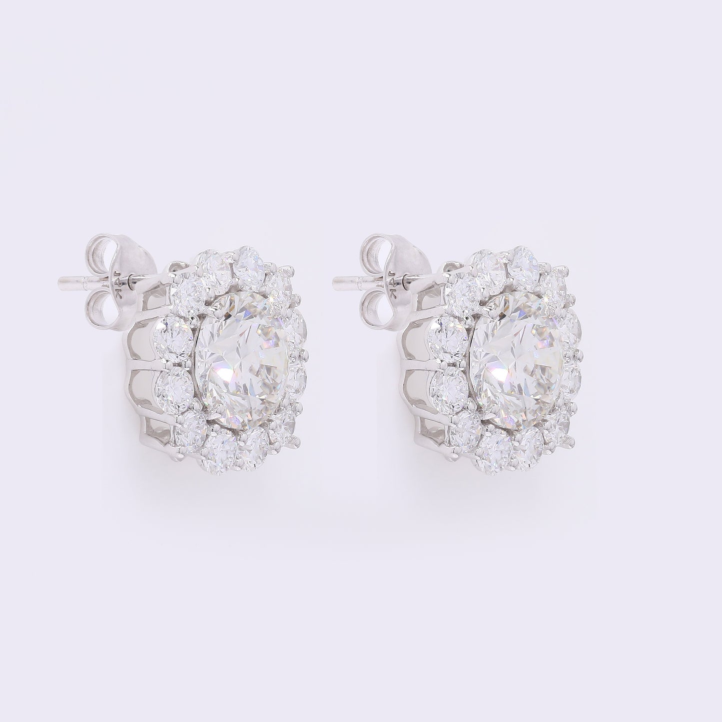 5.13 Carats Lab Grown Diamond 14K Gold Earrings