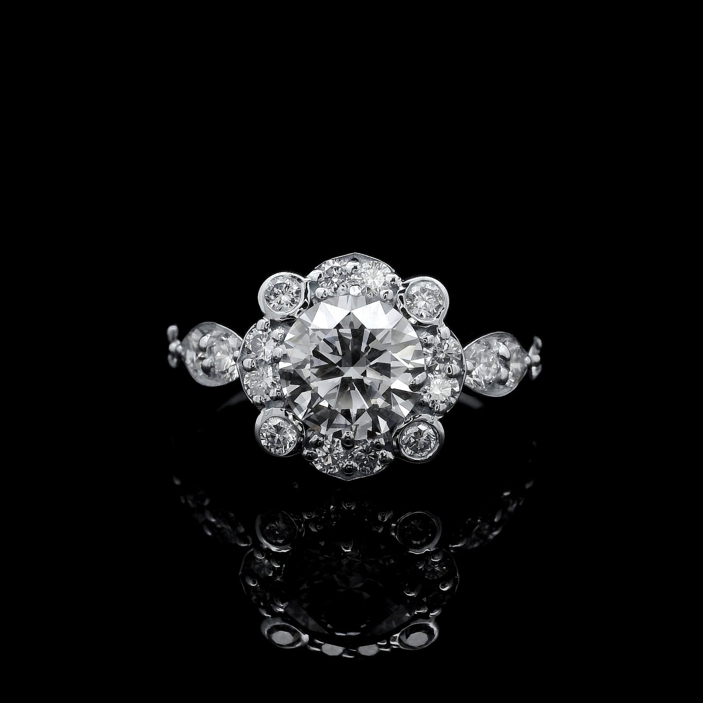 2.05 Carats Lab Grown Diamond 14K Gold Ring