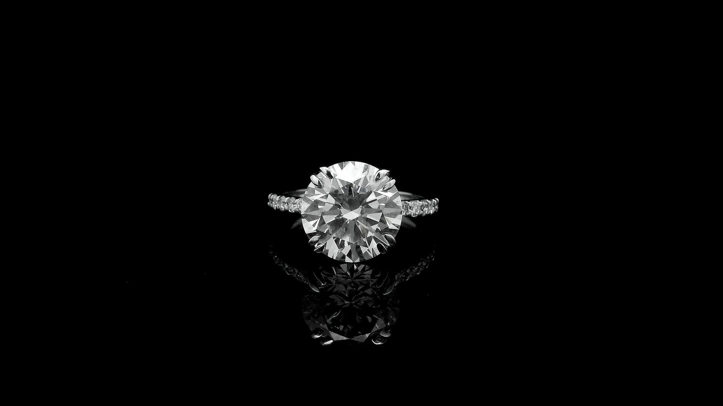 5.15 Carats Lab Grown Diamond 14K Gold Ring