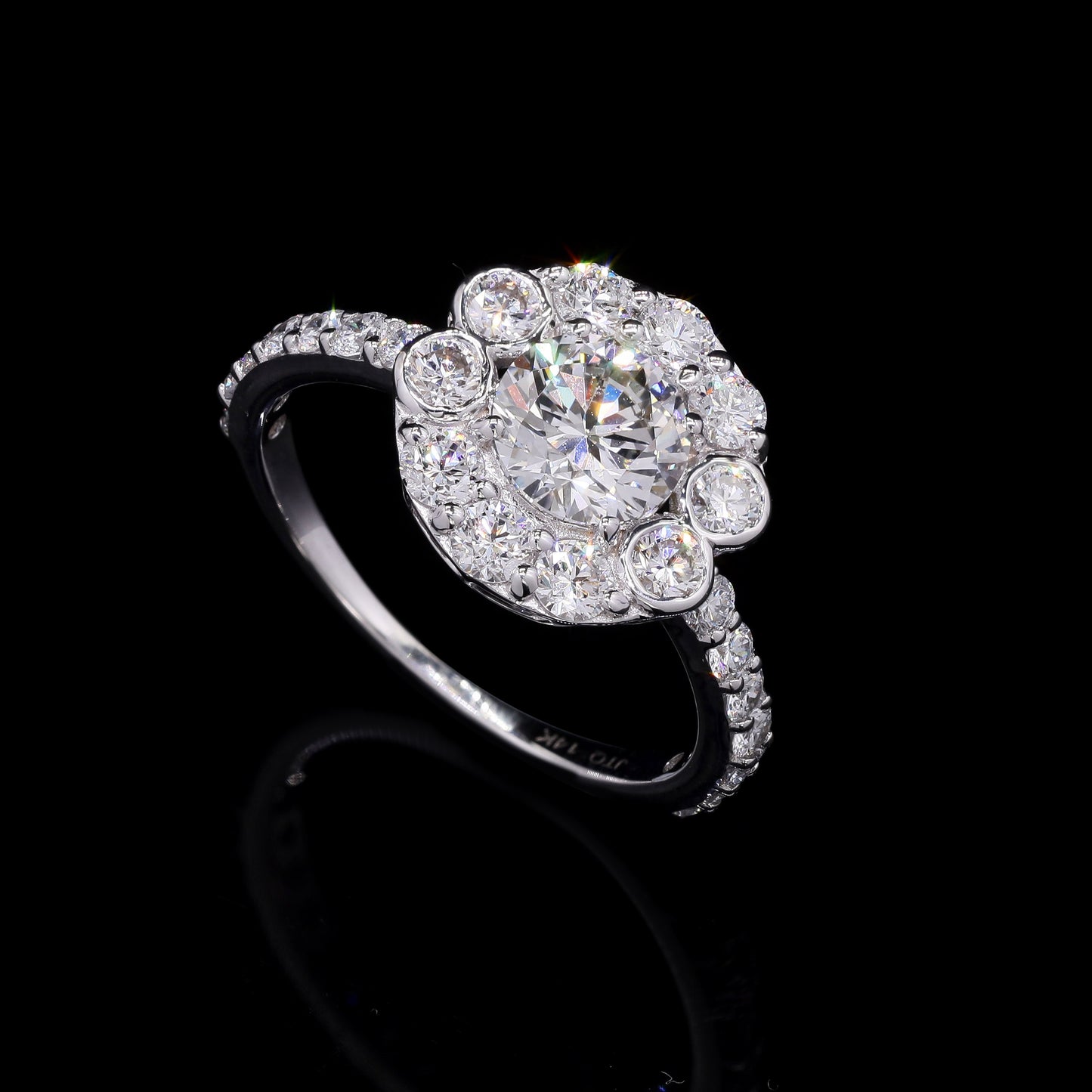 2.14 Carats Lab Grown Diamond 14K Gold Ring