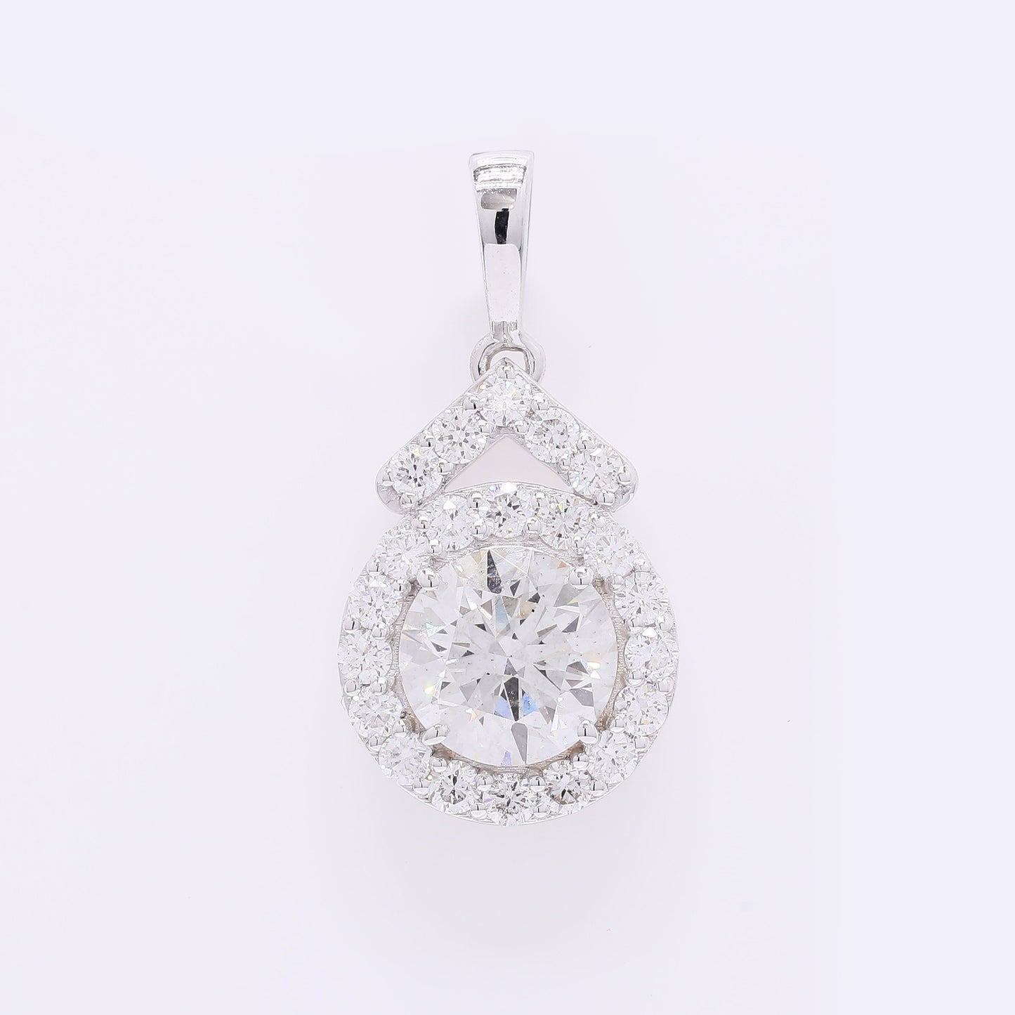 2.13 Carats Lab Grown Diamond 14K Gold Pendant