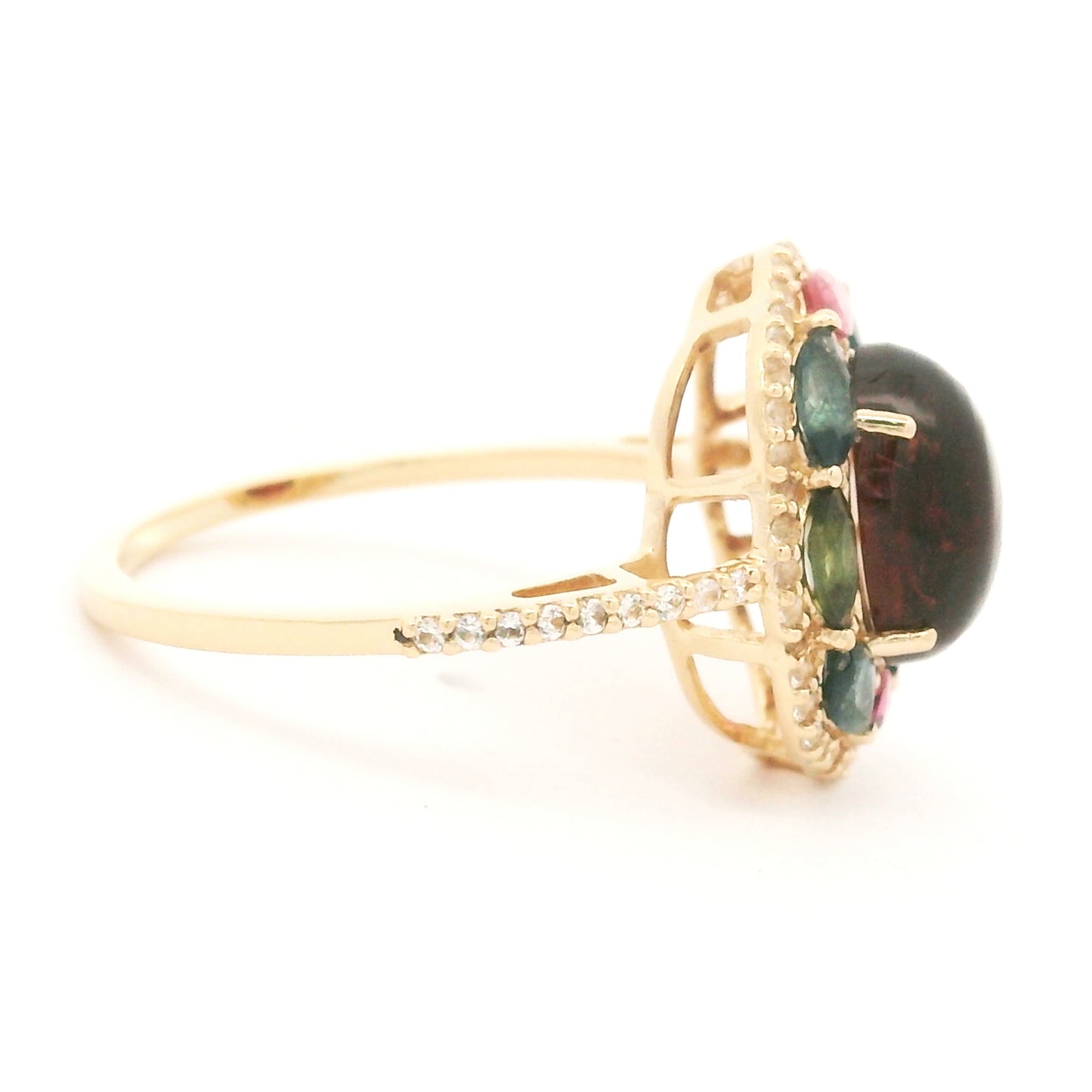 2.90 Ct Oval Tourmaline 14K Gold Ring