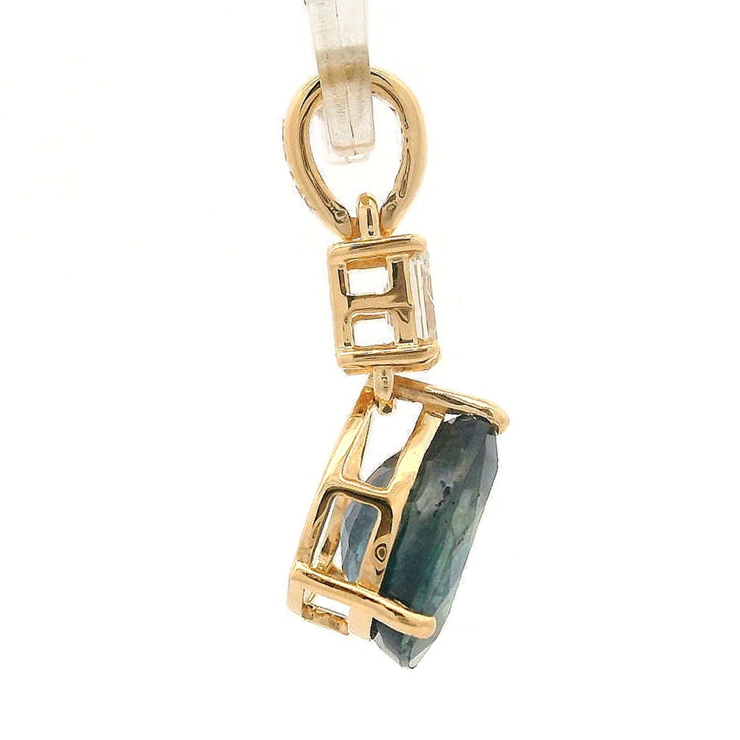 2.30 Ct Pear Sapphire 14K Gold Pendant