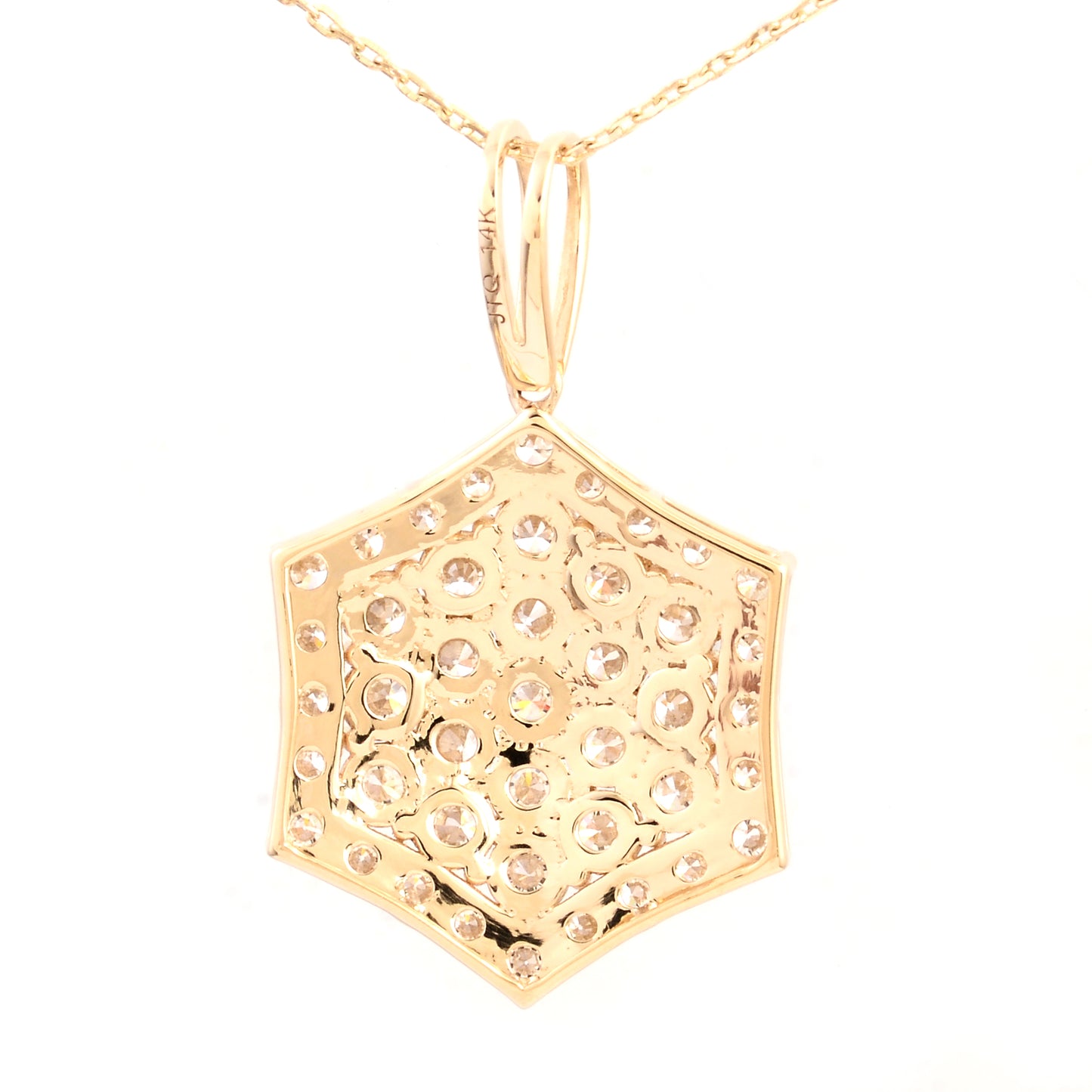 2.05 Carats Lab Grown Diamond 14K Gold Pendant