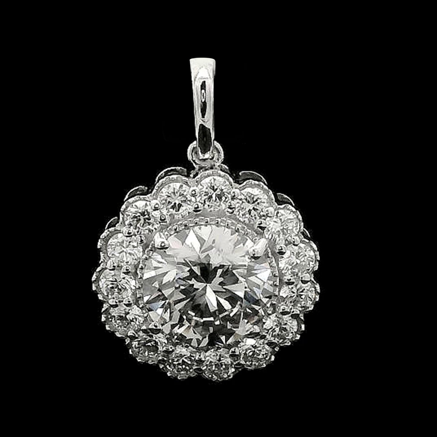 2.03 Carats Lab Grown Diamond 14K Gold Pendant