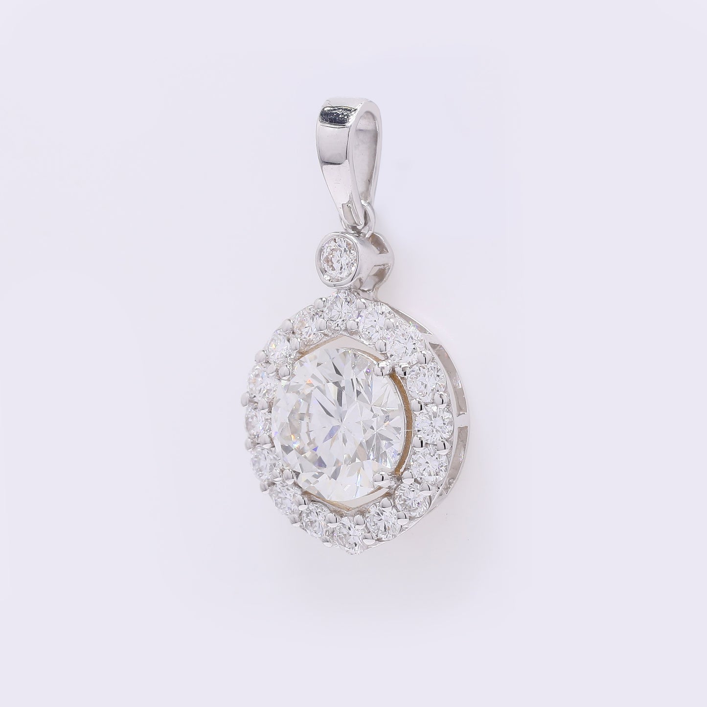 2.19 Carats Lab Grown Diamond 14K Gold Pendant