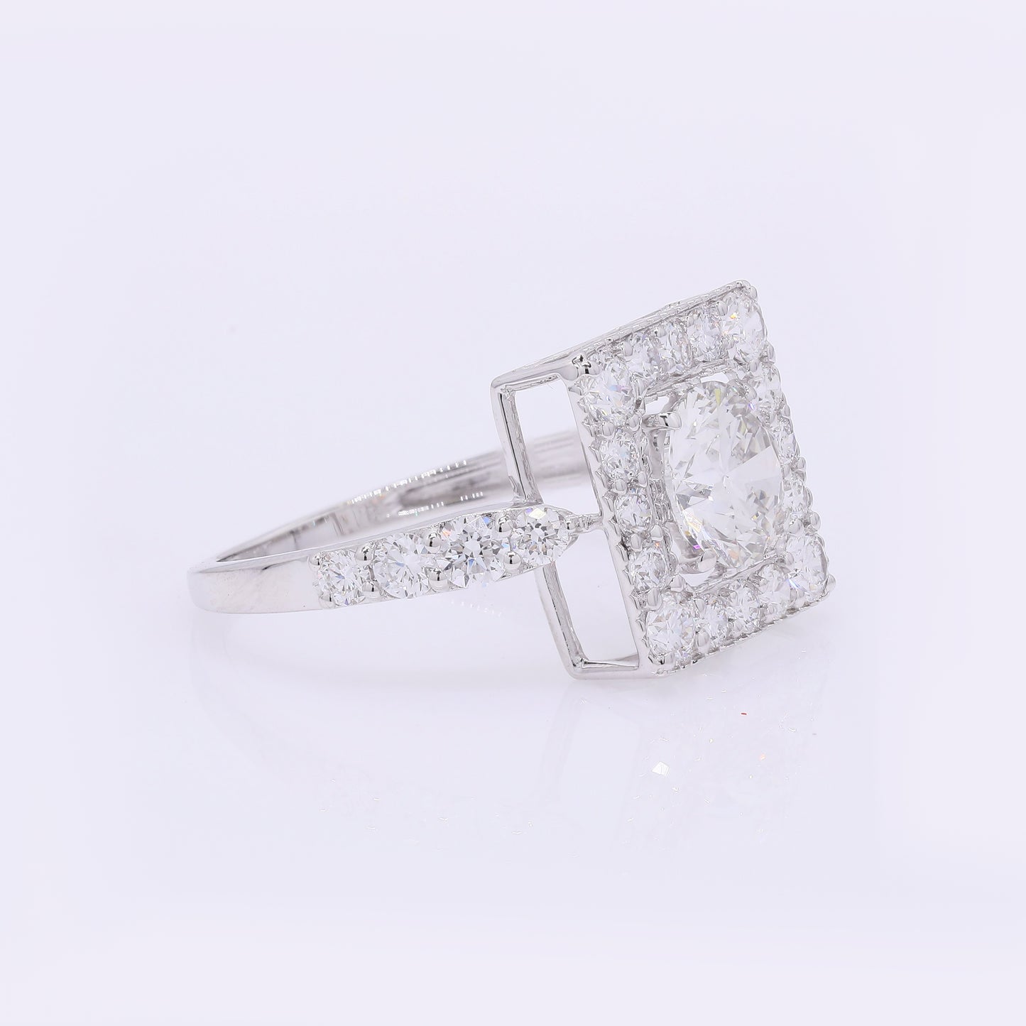 2.18 Carats Lab Grown Diamond 14K Gold Ring