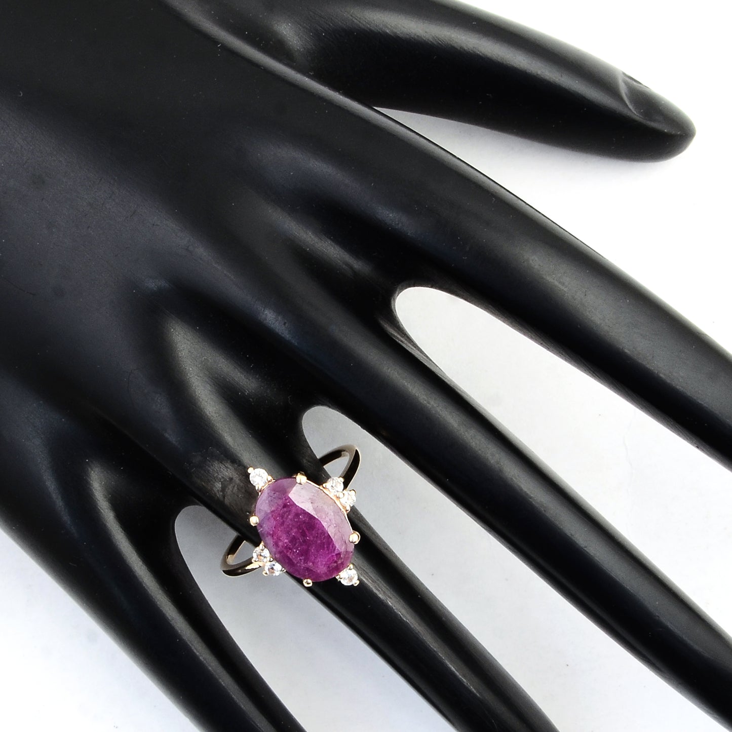 3.49 Ct Oval Ruby 14K Gold Ring