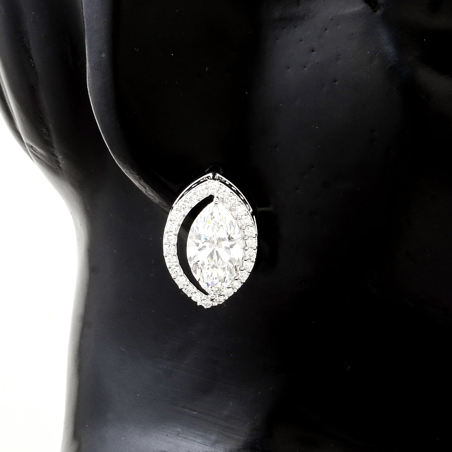 6.33 Carat Lab Grown Diamond 14K Gold Earrings