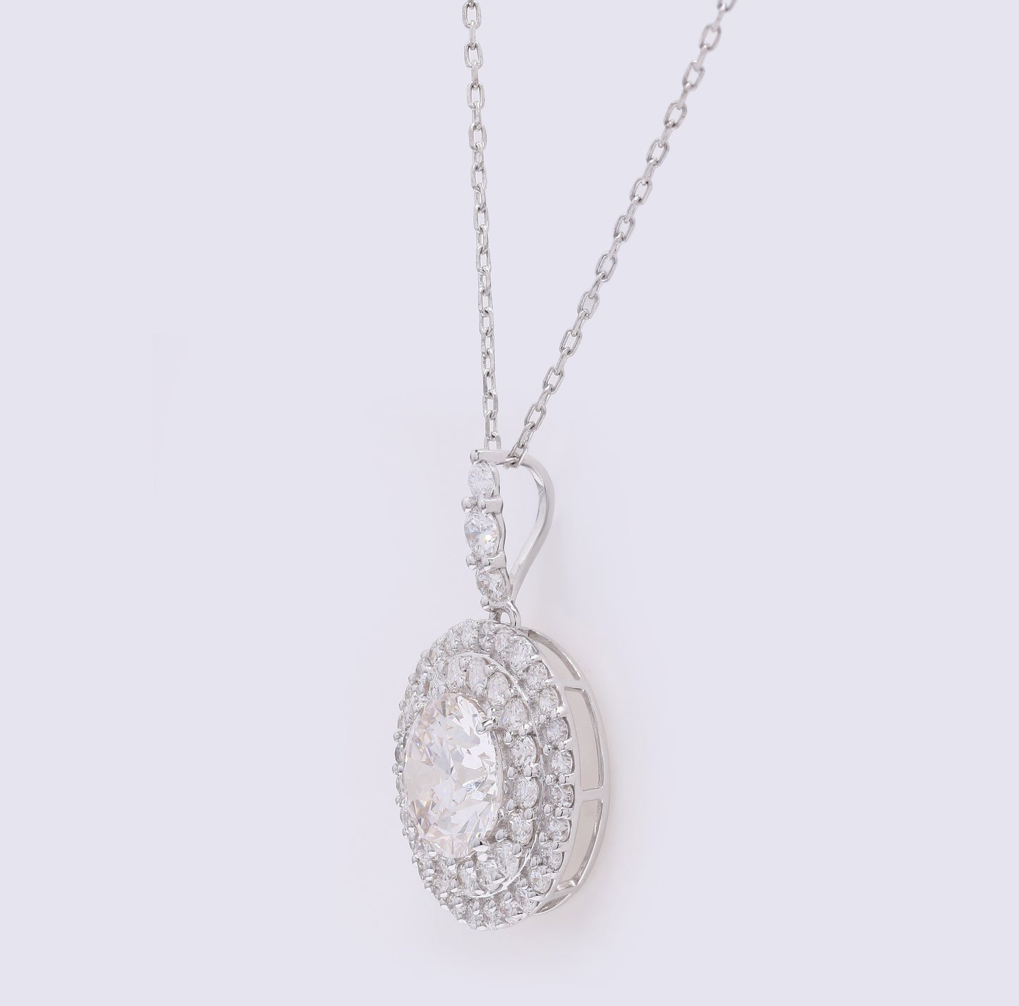 3.04 Carats Lab Grown Diamond 14K Gold Pendant