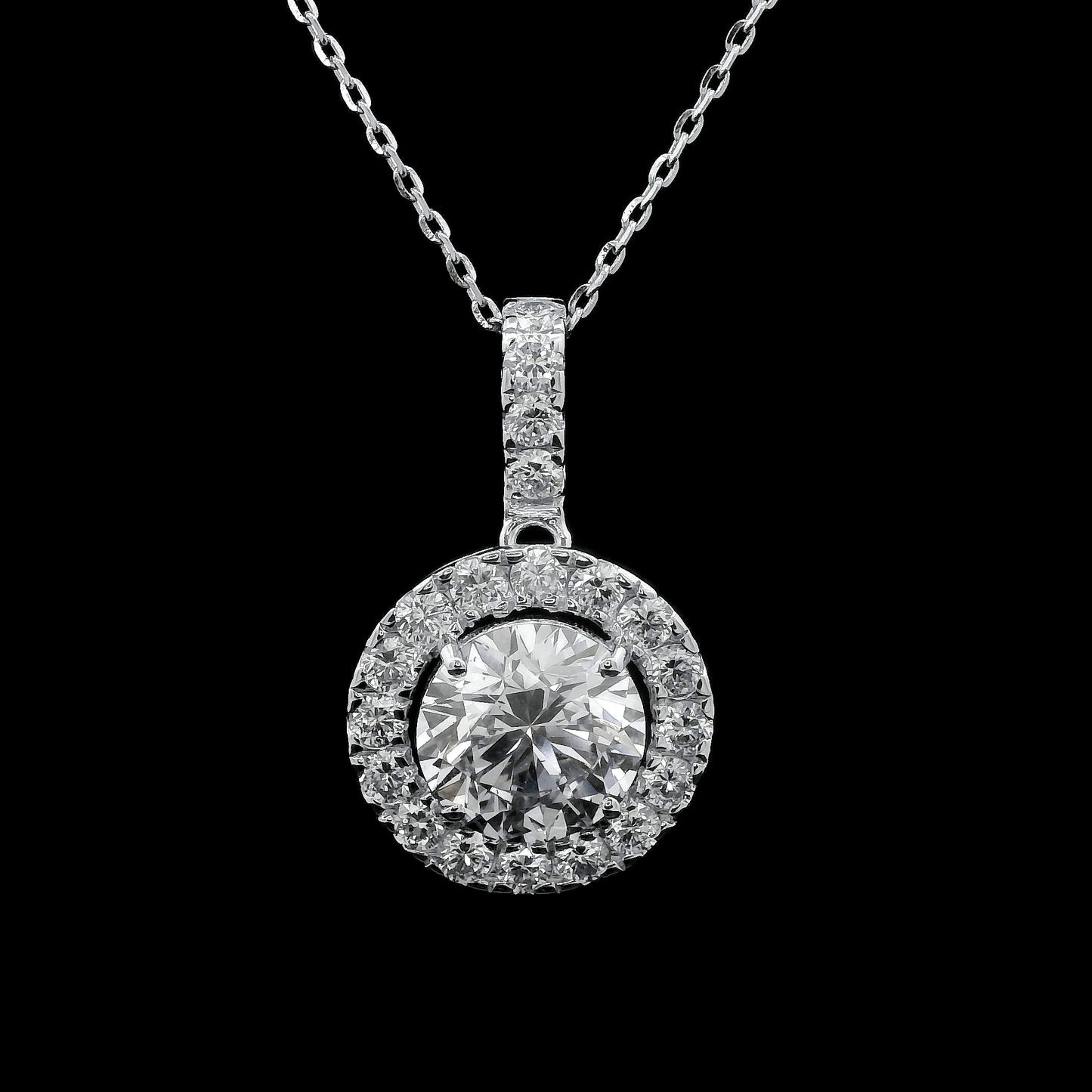 2.19 Carats Lab Grown Diamond 14K Gold Pendant