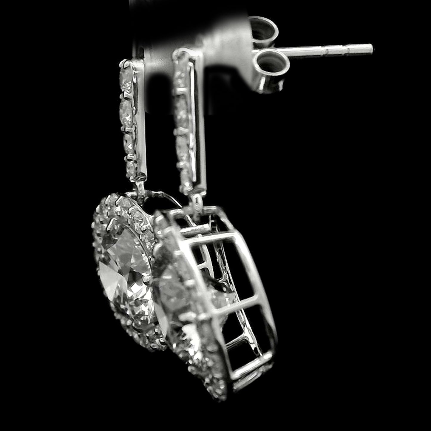 5.49 Carats Lab Grown Diamond 14K Gold Earrings