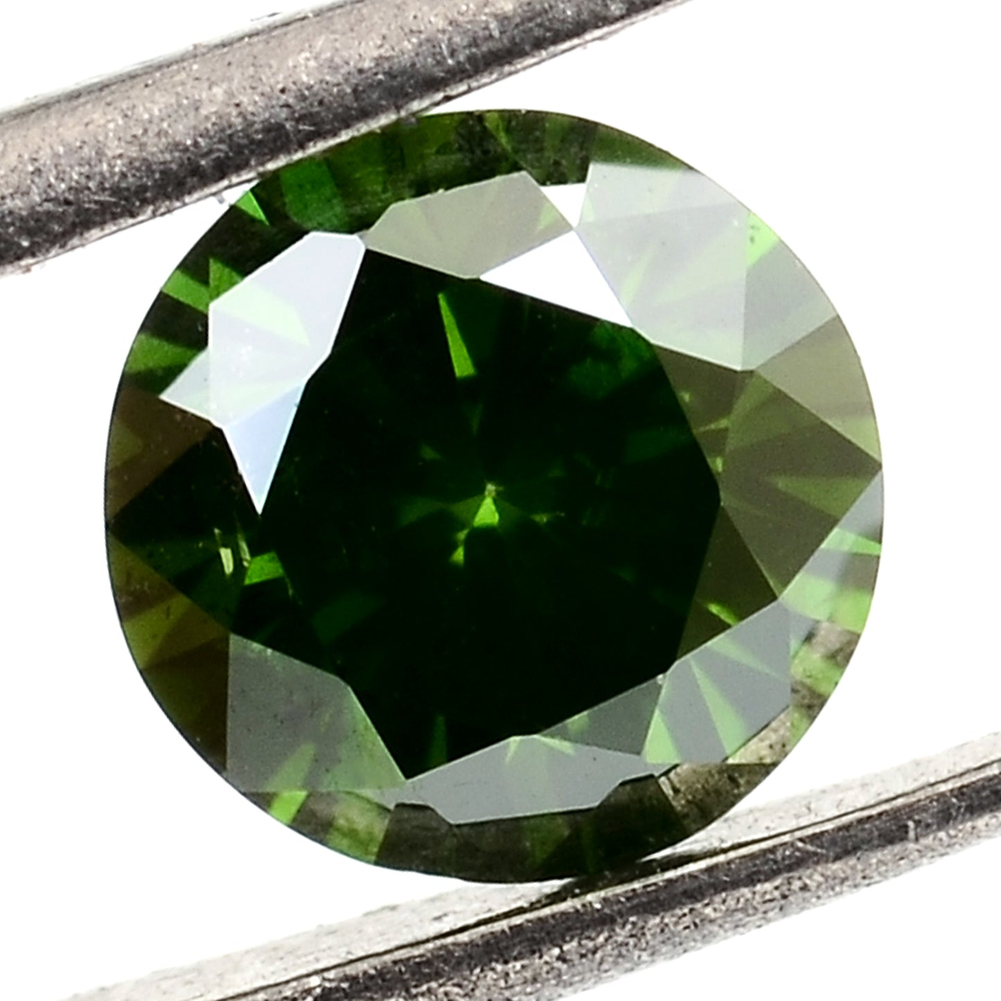 0.73 Green Diamond Round Loose Gemstone