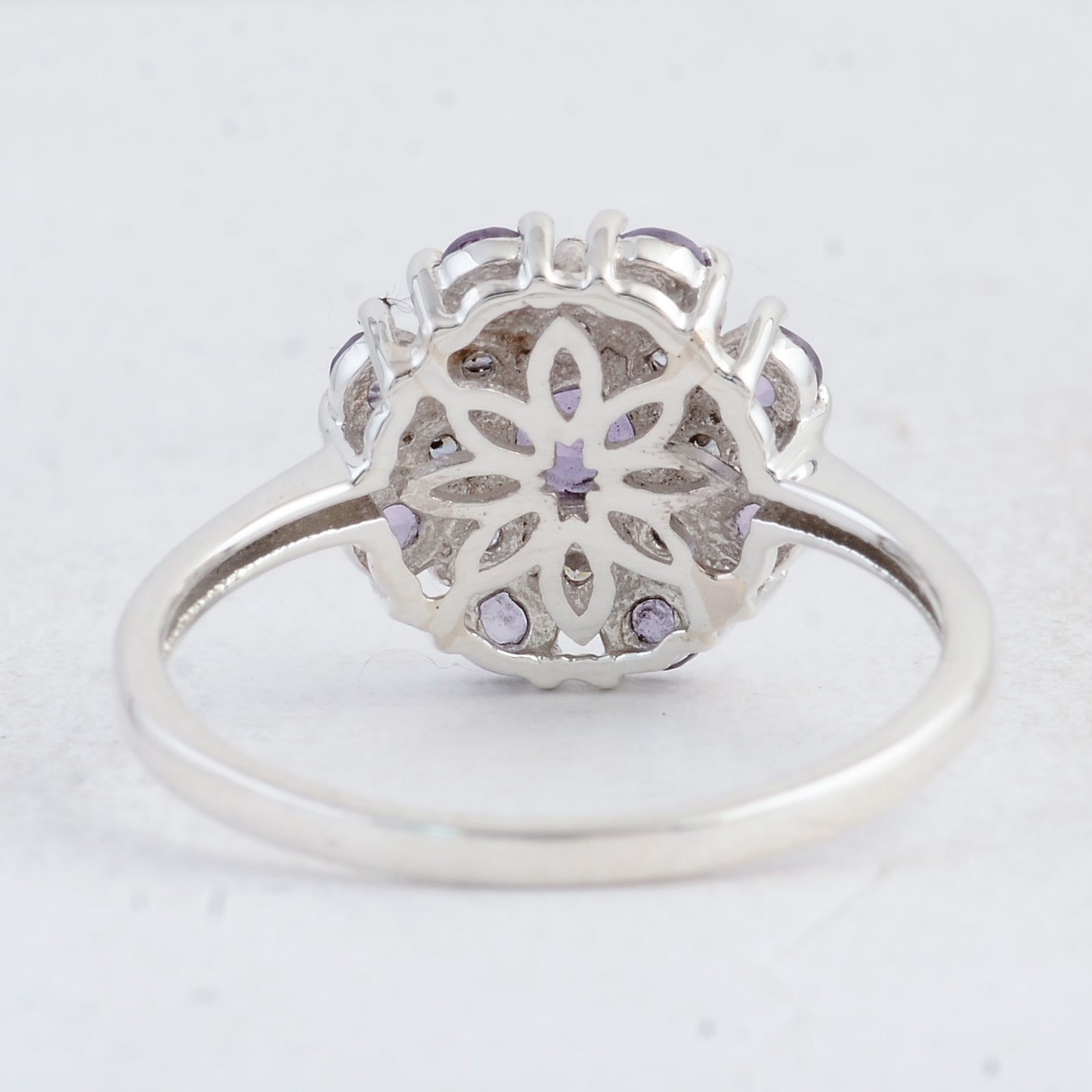 1.56 Ct Round Amethyst 925 Sterling Silver Ring