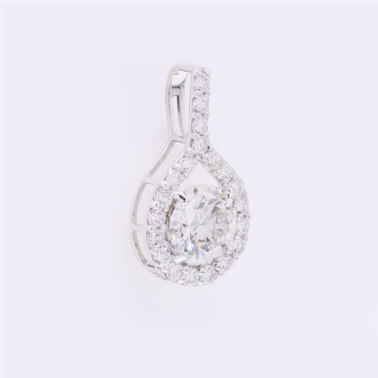 2.05 Carats Lab Grown Diamond 14K Gold Pendant