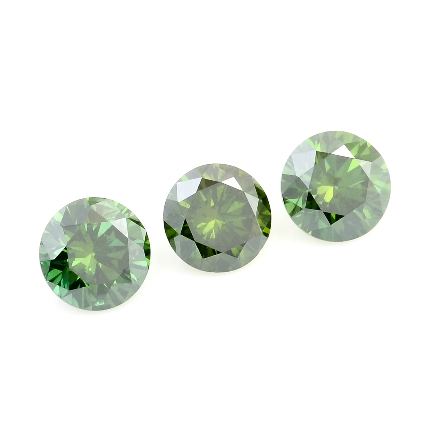 0.53 Green Diamond Round Loose Gemstone