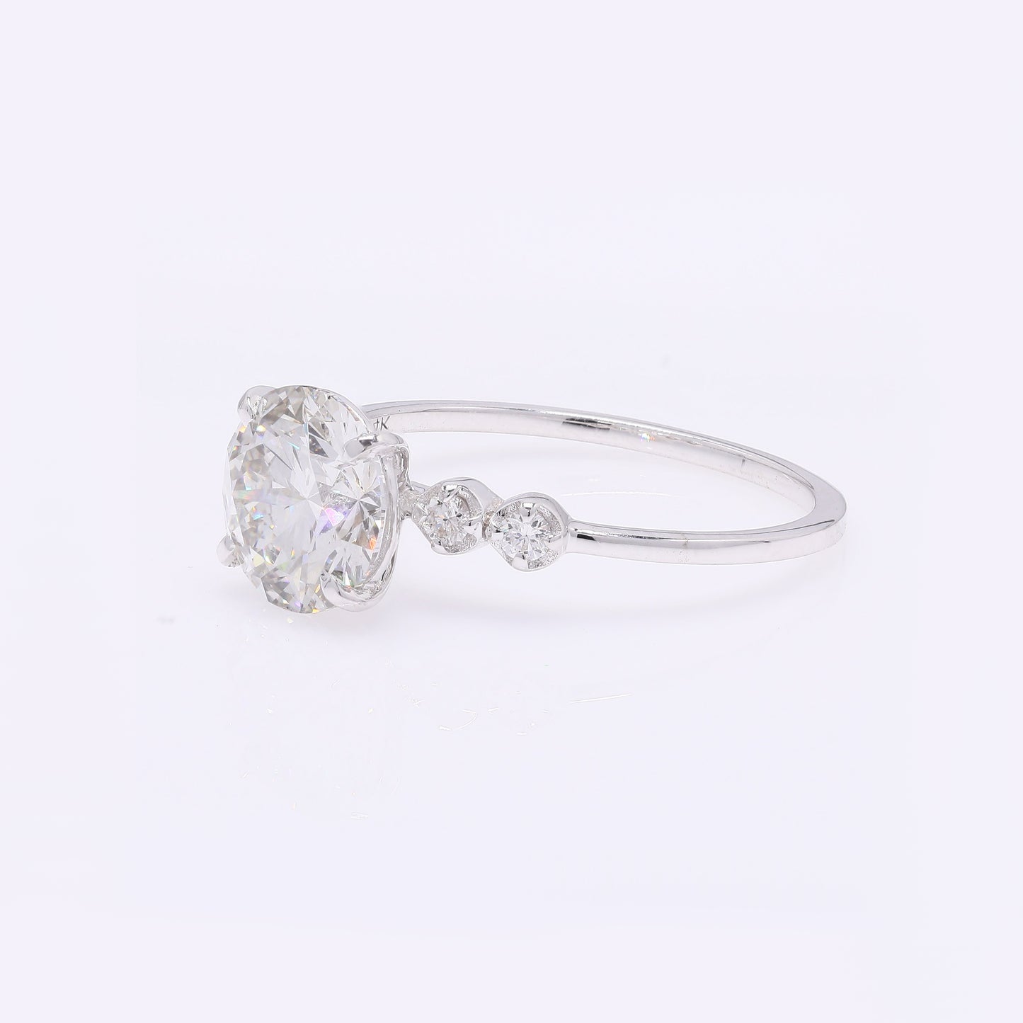 2.17 Carats Lab Grown Diamond 14K Gold Ring
