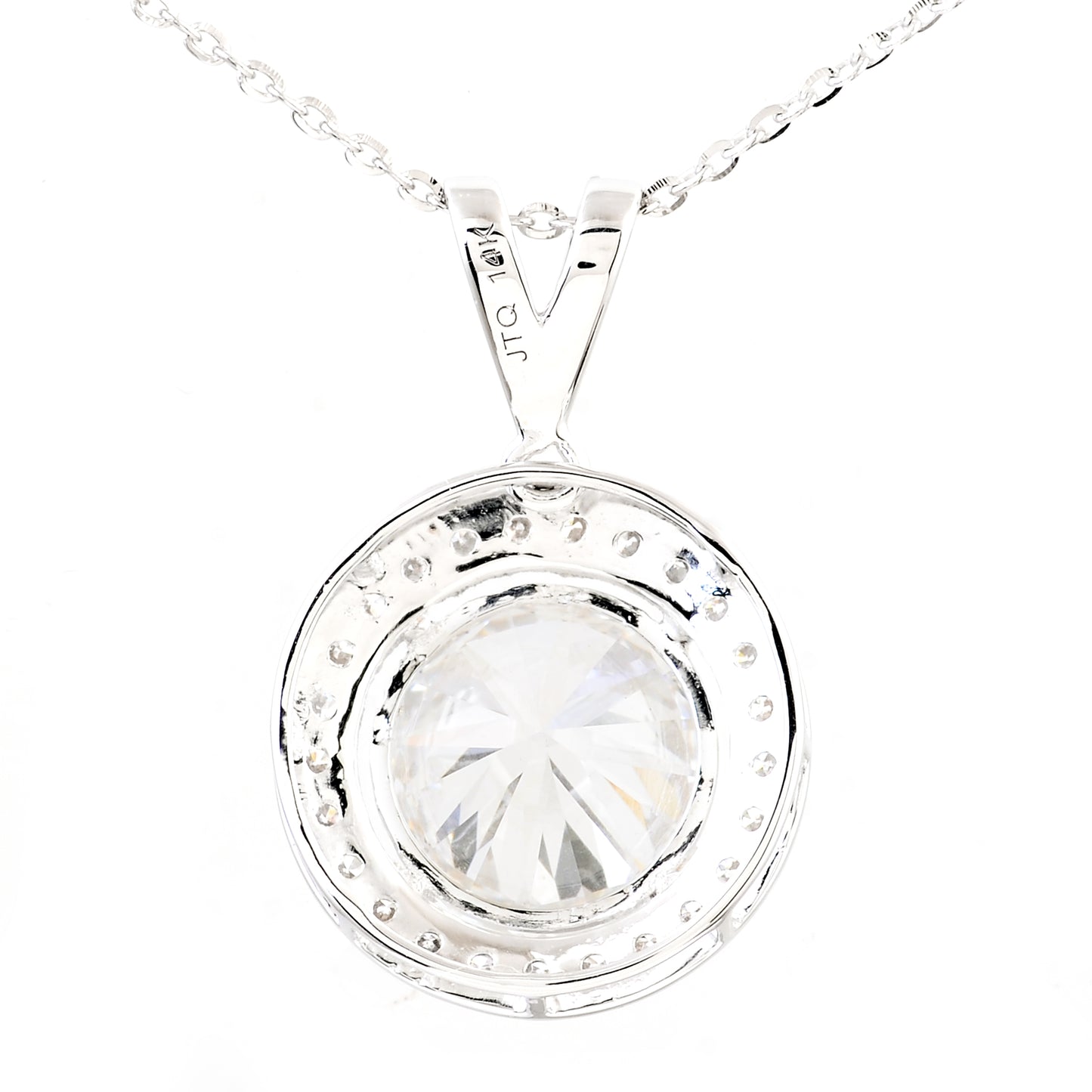 2.98 Carats Lab Grown Diamond 14K Gold Pendant