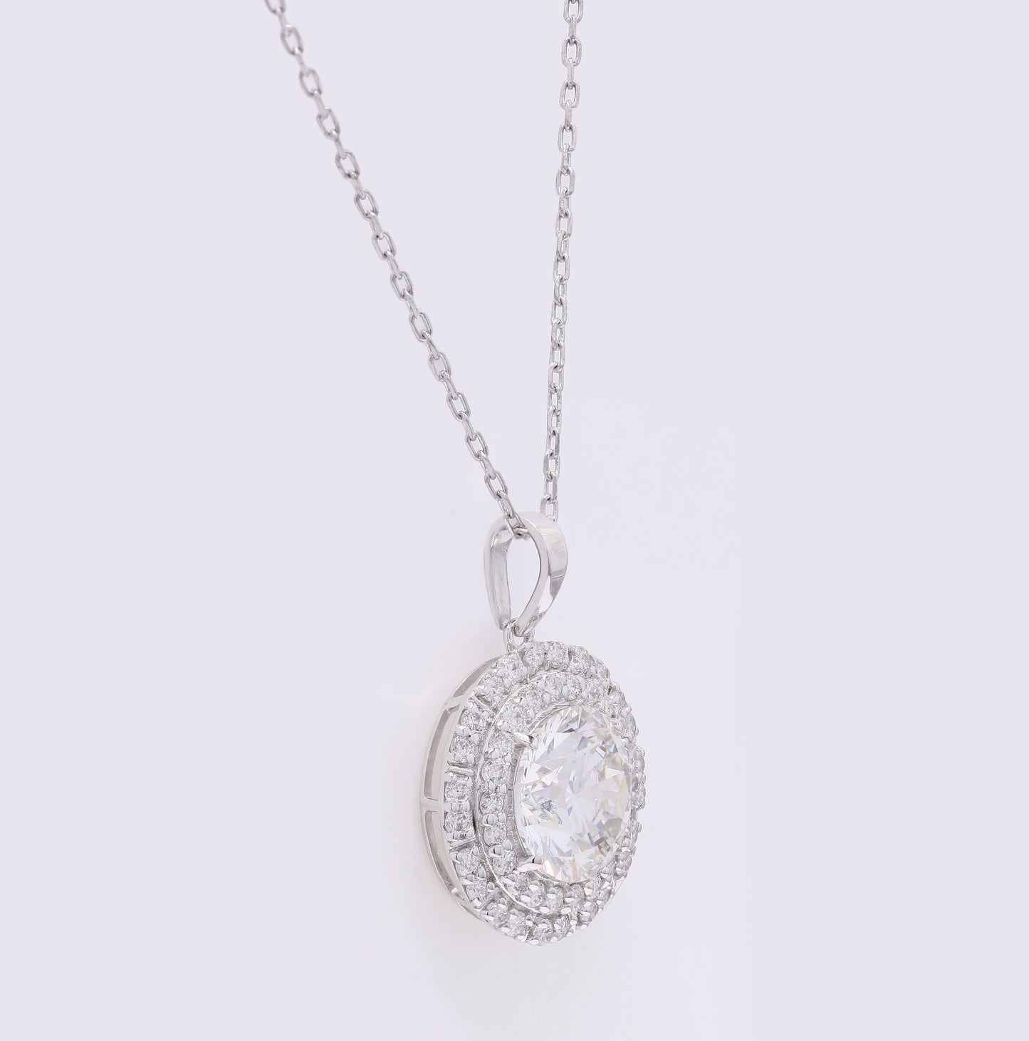 3.22 Carats Lab Grown Diamond 14K Gold Pendant