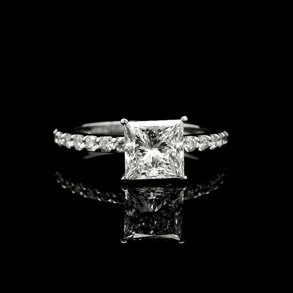 1.92 Carats Lab Grown Diamond 950 Platinum Ring