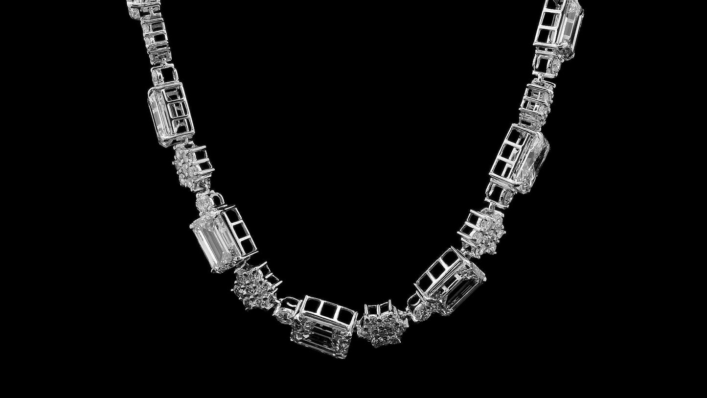 44.66 Carats Lab Grown Diamond 14K Gold Necklace