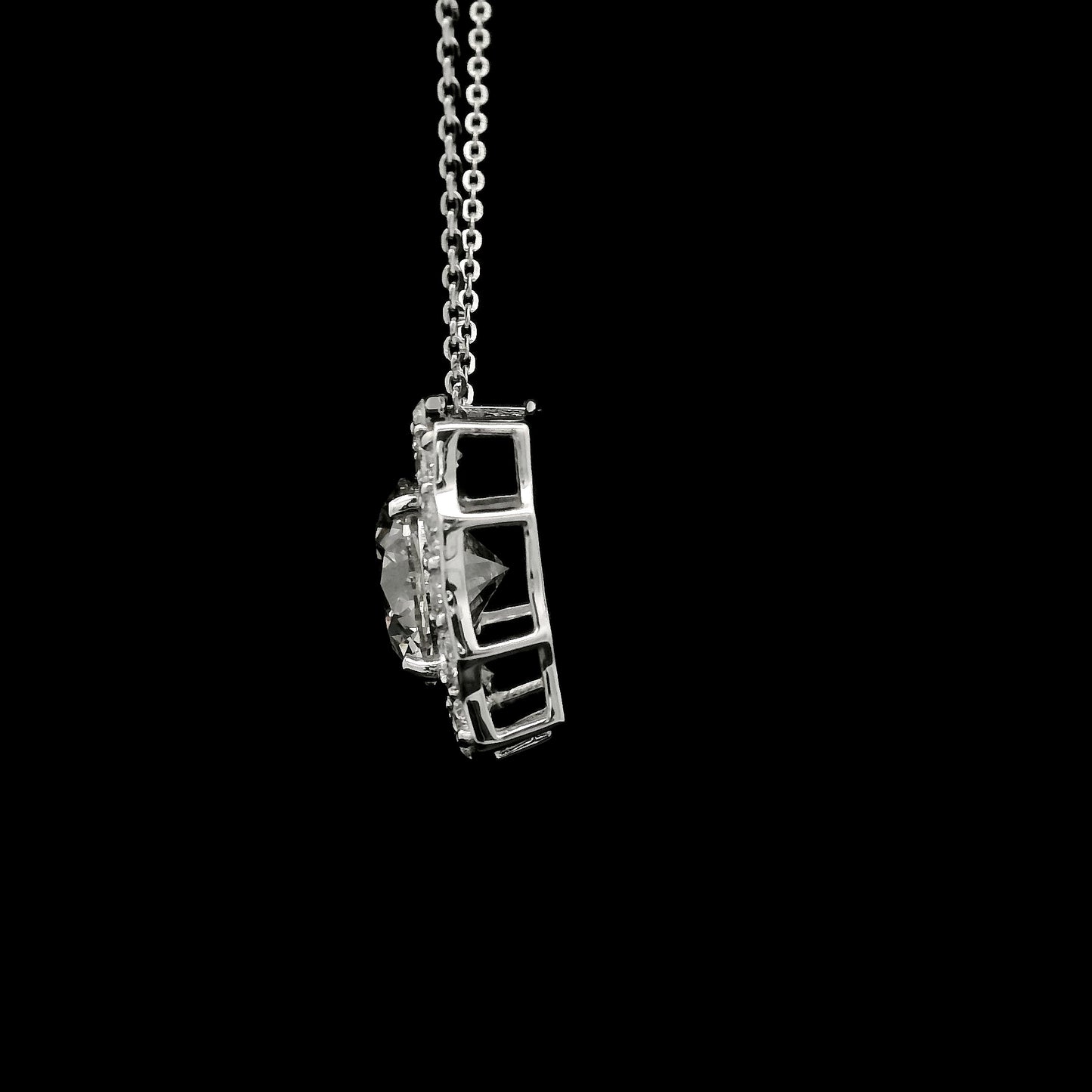 3.20 Carats Lab Grown Diamond 14K Gold Pendant