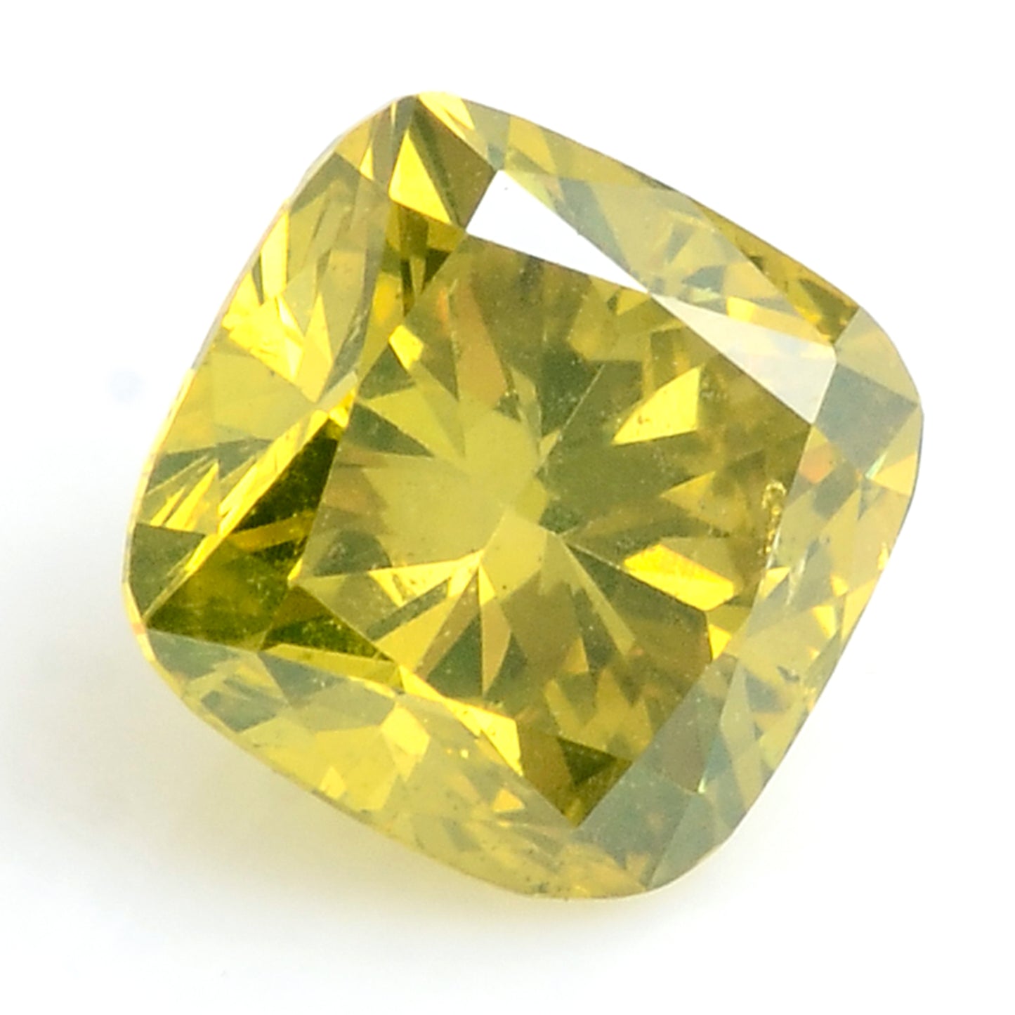 0.29 Carat Yellow Diamond Cushion Loose Gemstone