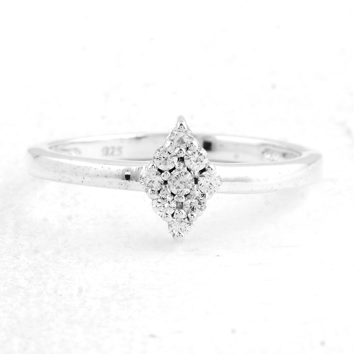 0.35 Ct Round Cubic Zirconia 925 Sterling Silver Ring