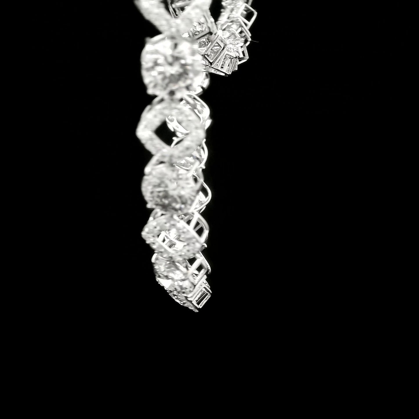46.67 Ct Round Lab Grown Diamond 14K Gold Necklace
