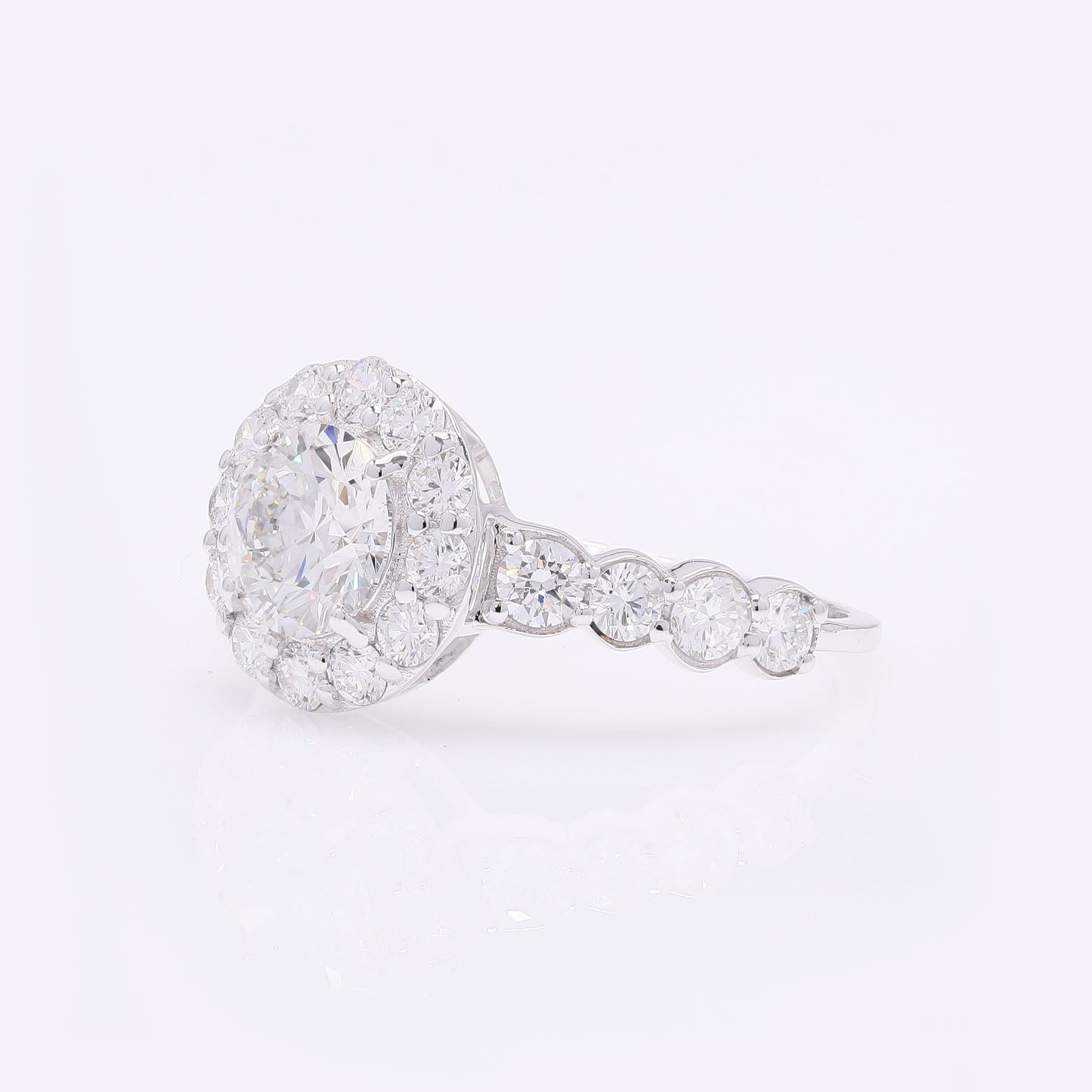2.14 Carats Lab Grown Diamond 14K Gold Ring