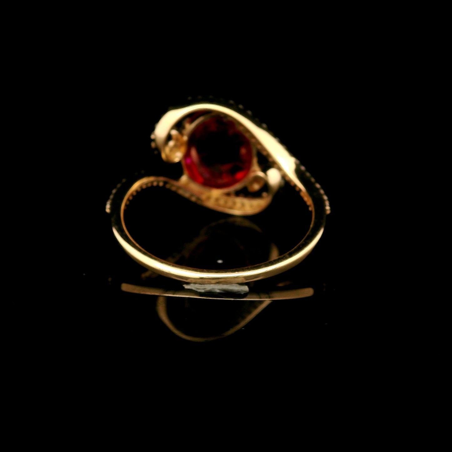 2.53 Ct Oval Mixed Cut Lab Grown Ruby 14K Gold Ring