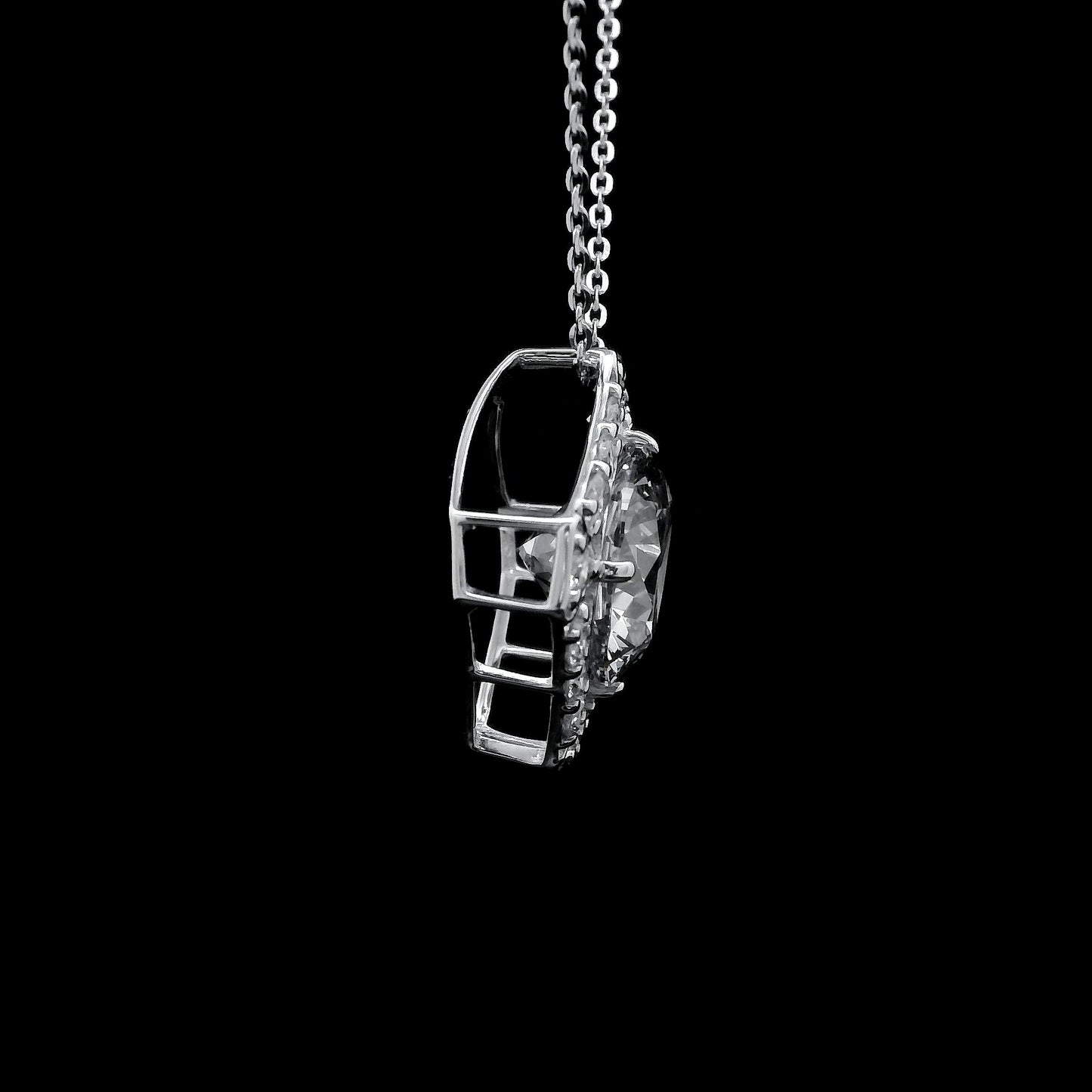 3.60 Carats Lab Grown Diamond 14K Gold Pendant