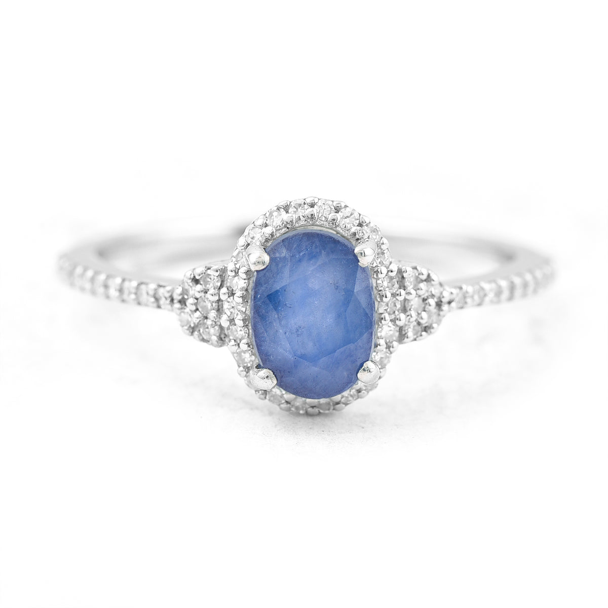 1.41 Ct Oval Mixed Cut Natural Sapphire 950 Platinum Ring