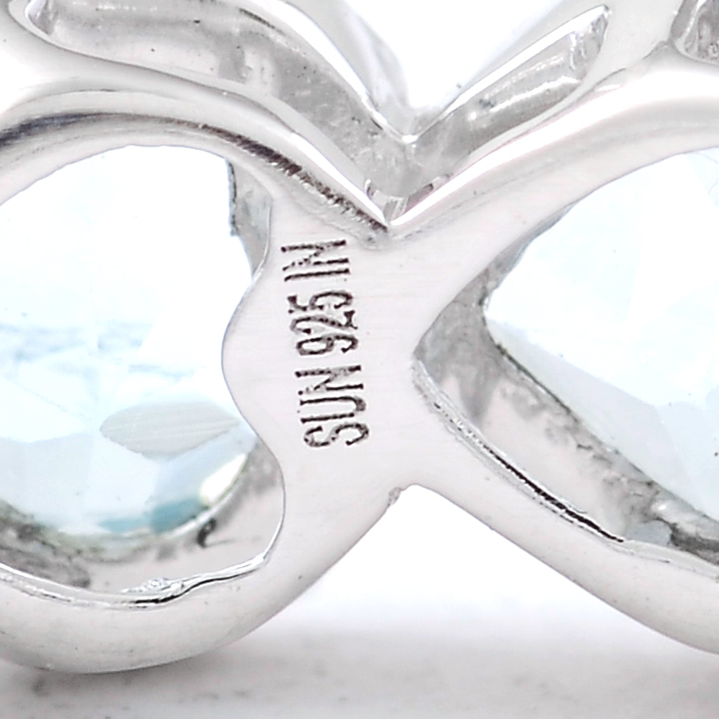4.44 Ct Heart Blue Topaz 925 Sterling Silver Ring
